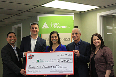 Junior Achievement donation, 2019